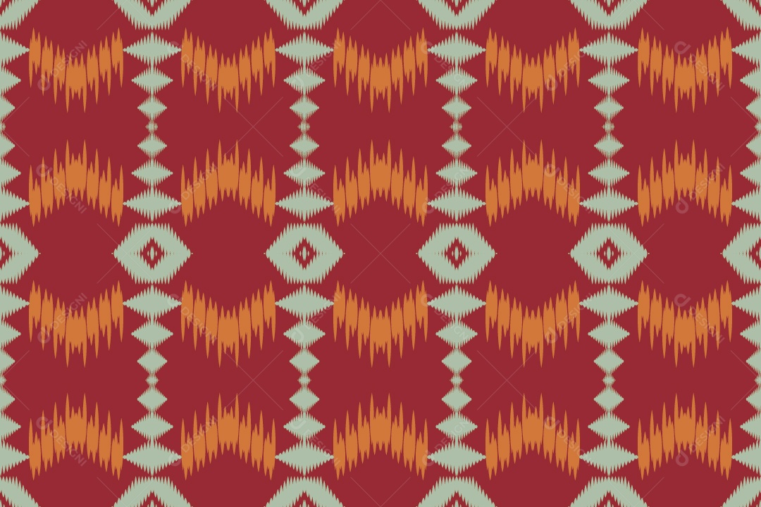 Ilustração Tribal Tradicional Colorido Vetor EPS