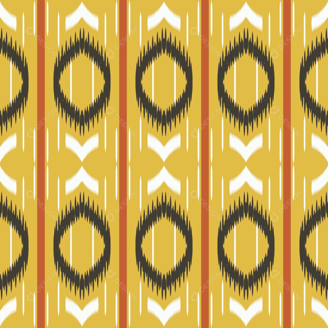 Tribal Tradicional Amarelo Ilustração Vetor EPS