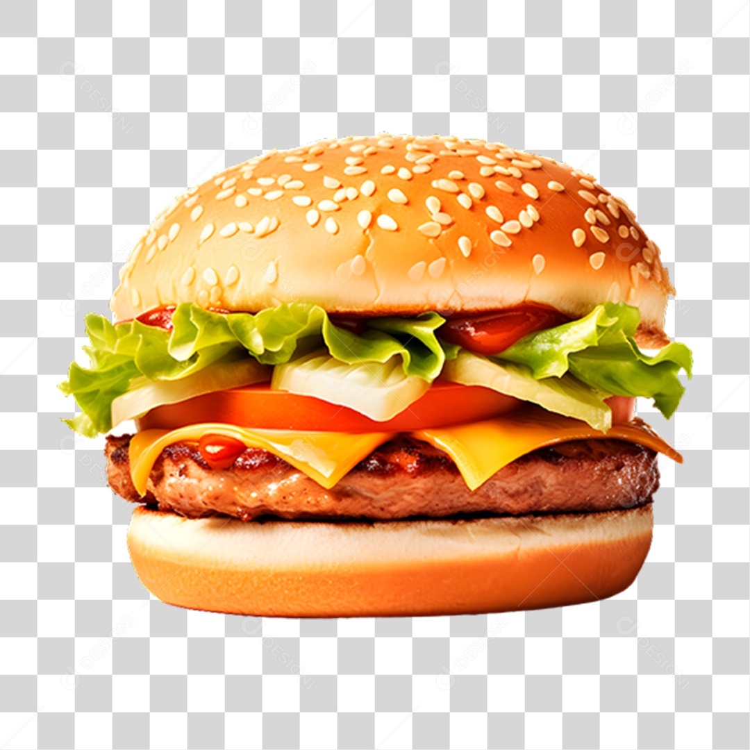 Hamburger Lanche PNG Transparente