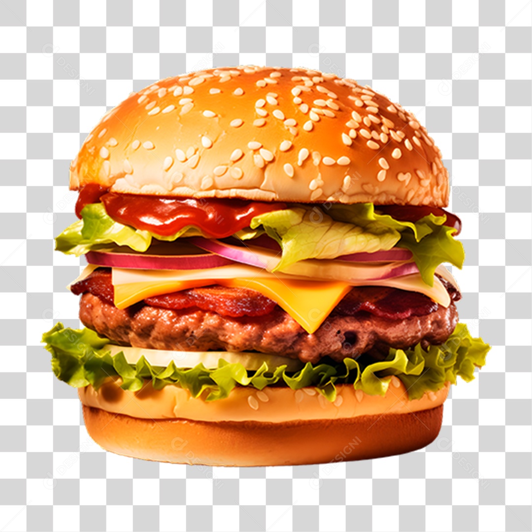 Hamburger Lanche PNG Transparente