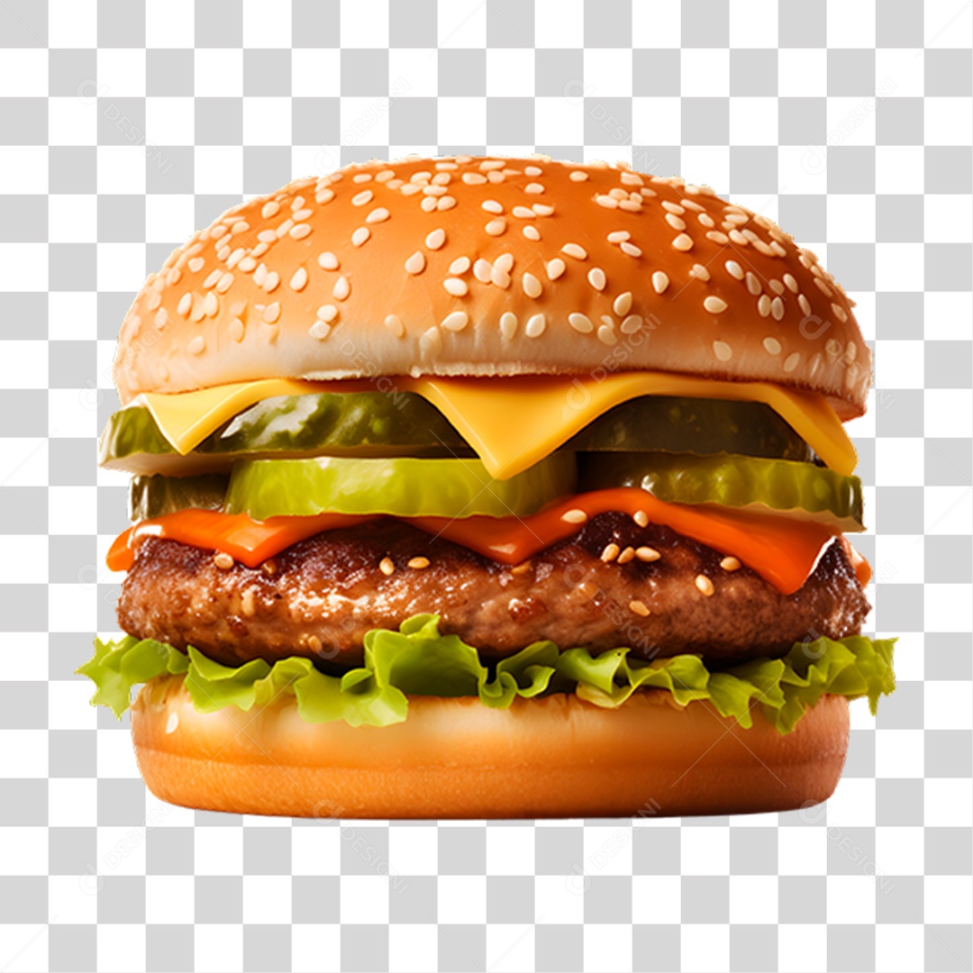 Hamburger Lanche PNG Transparente