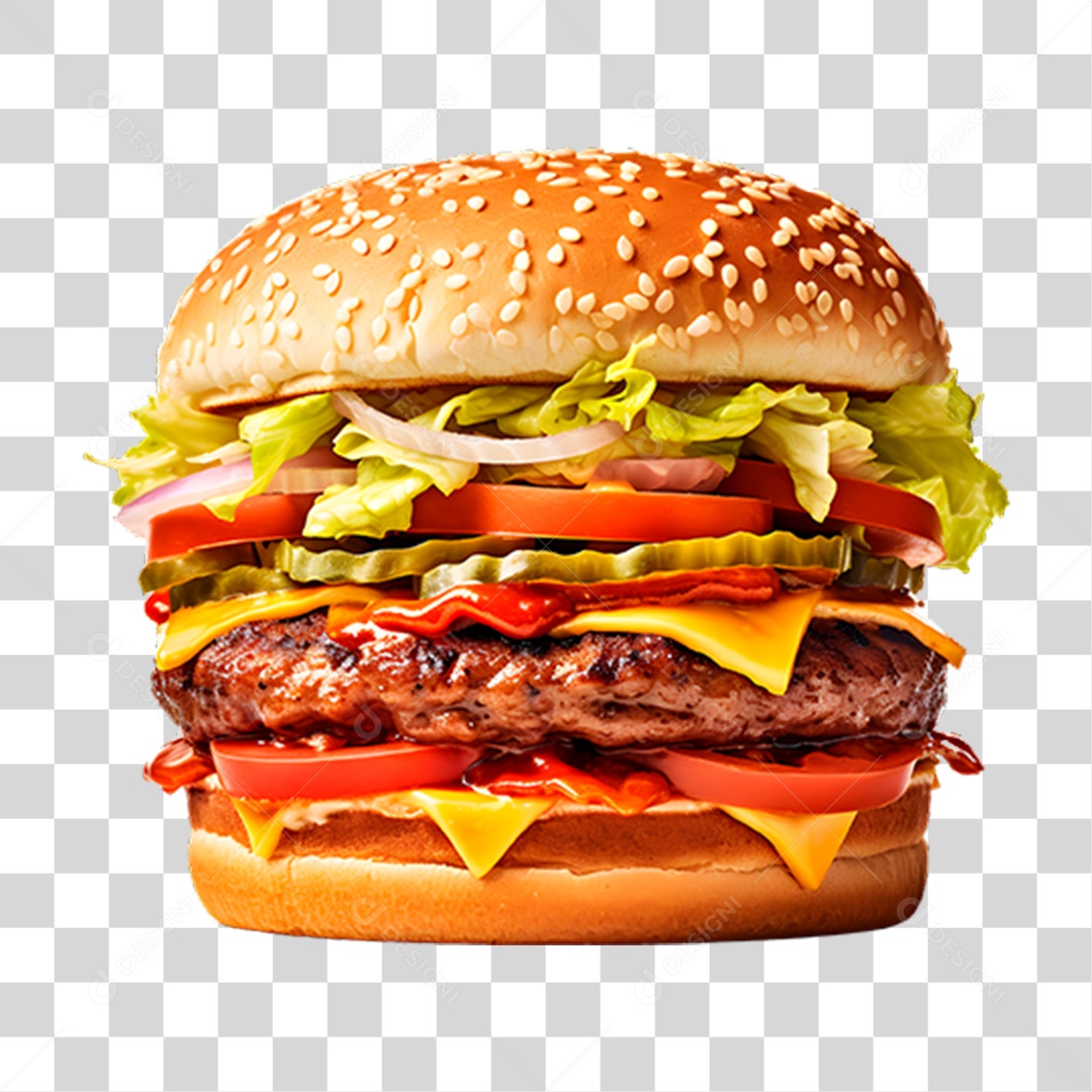 Hamburger Lanche PNG Transparente