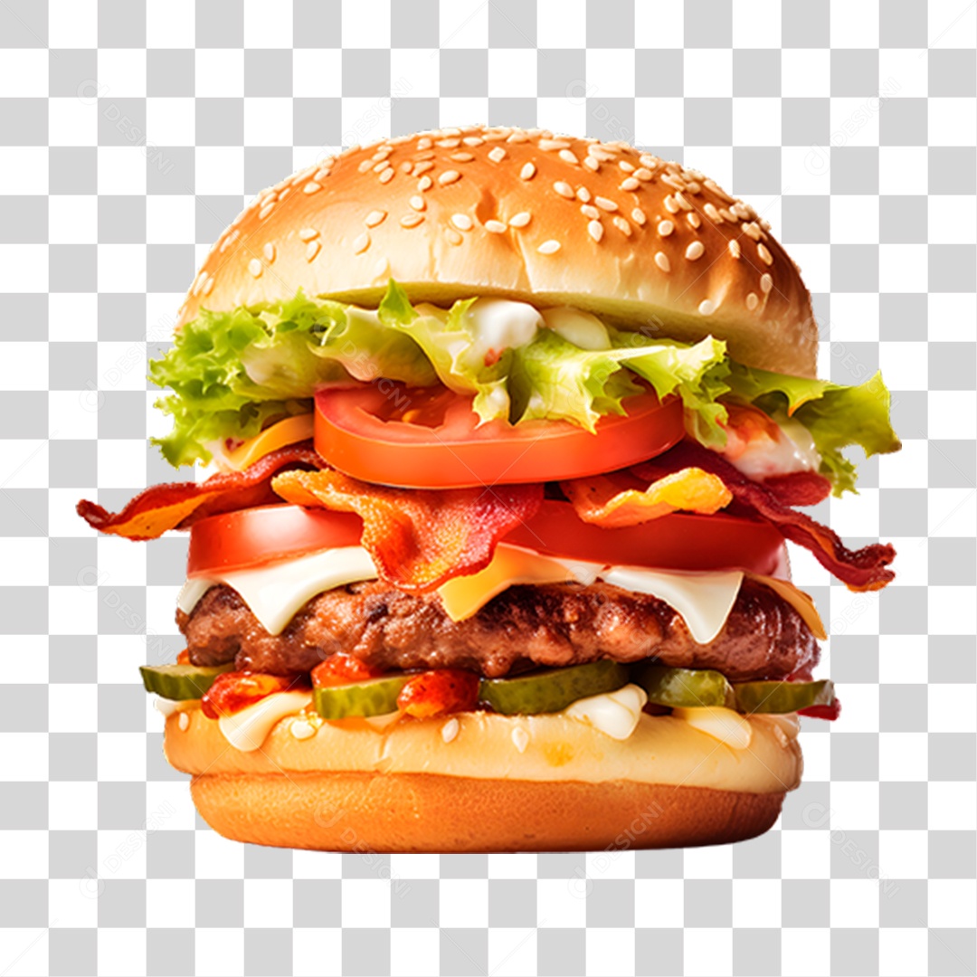 Hamburger Lanche PNG Transparente