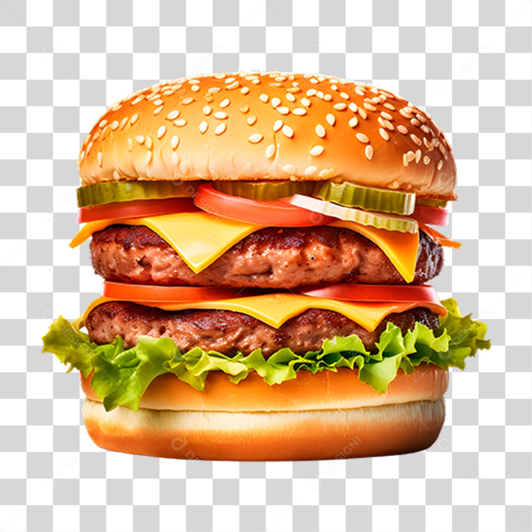 Hamburger Lanche PNG Transparente