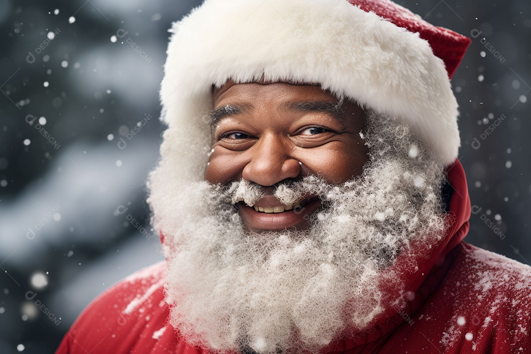 Papai Noel afro-americano preto afro Papai Noel