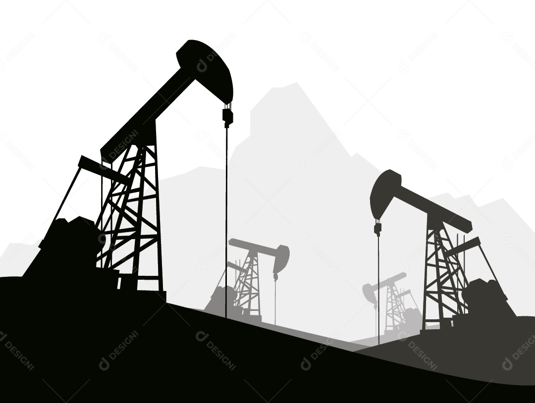 Industria de Petróleo Desenho Vetor EPS