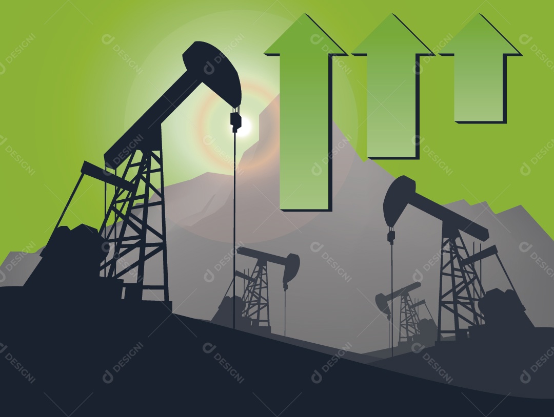 Industria de Petróleo Valorizando Vetor EPS