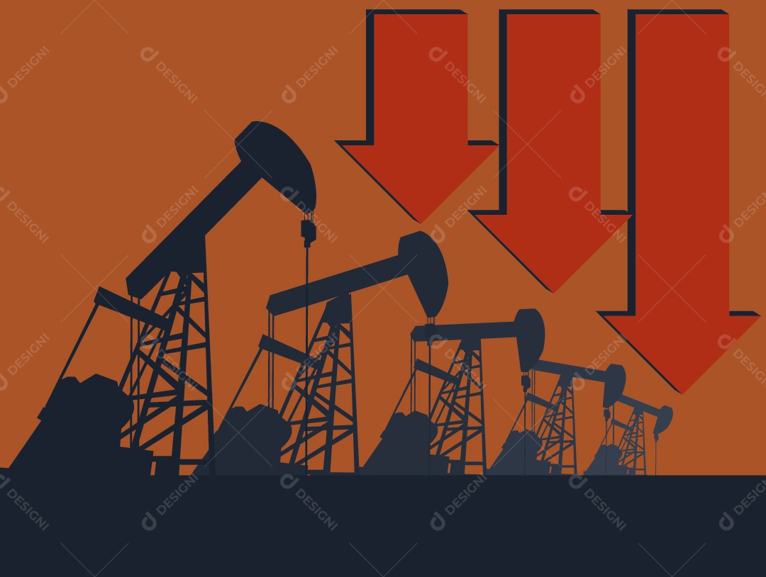 Industria de Petróleo Desvalorizando Vetor EPS