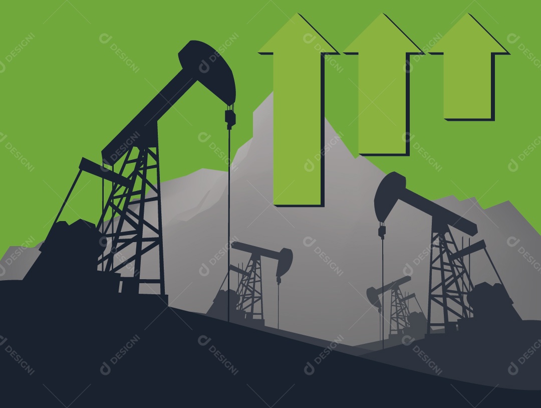 Industria de Petróleo Valorizando Vetor EPS