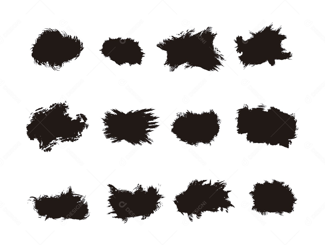 Conjunto de Manchas de Tinta Vetor EPS