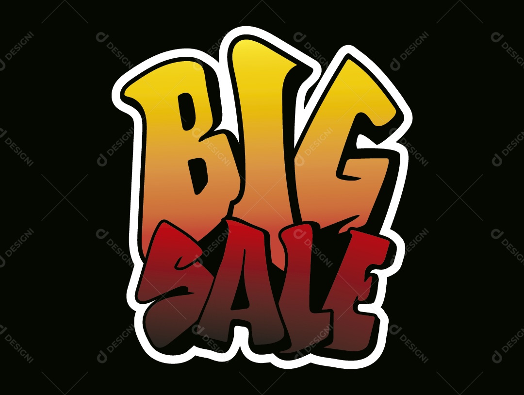 Grande Venda Texto Vetor EPS