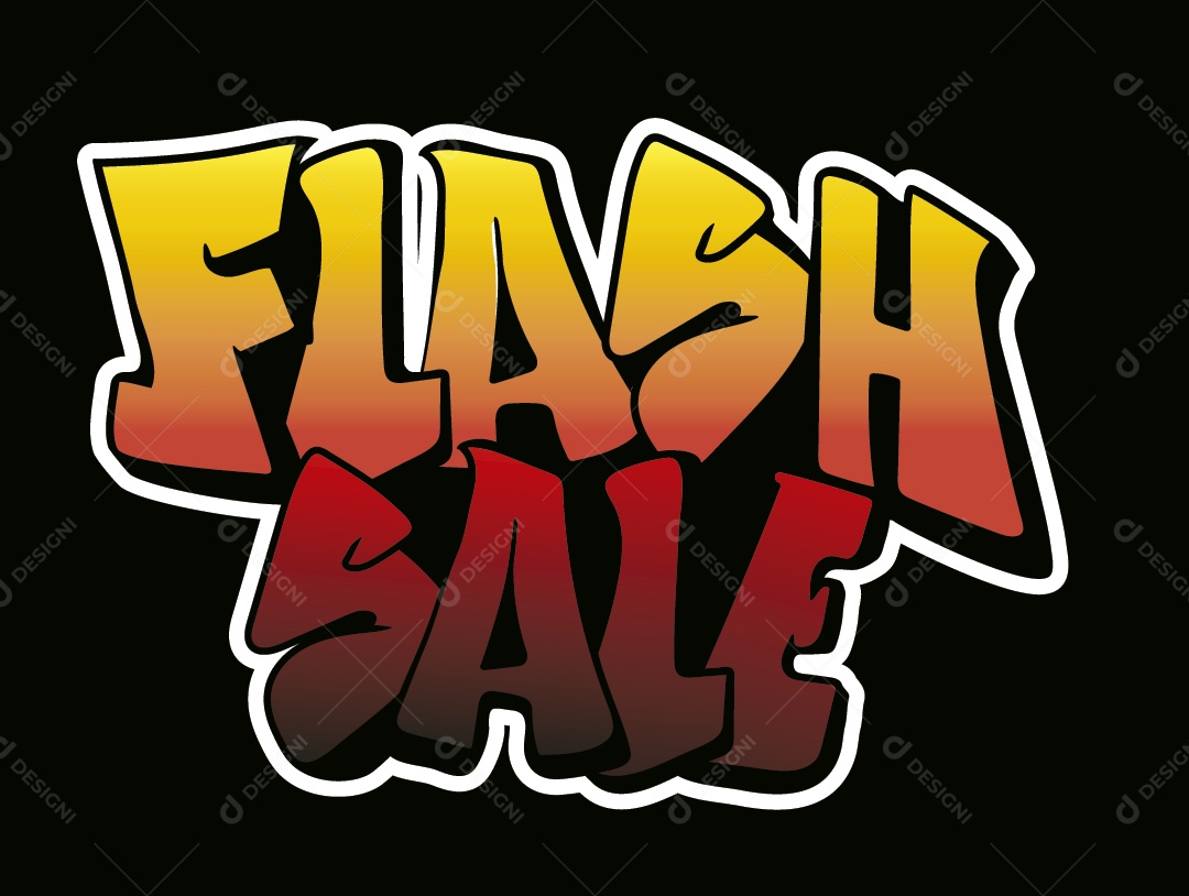 Venda Rápida Texto Vetor EPS