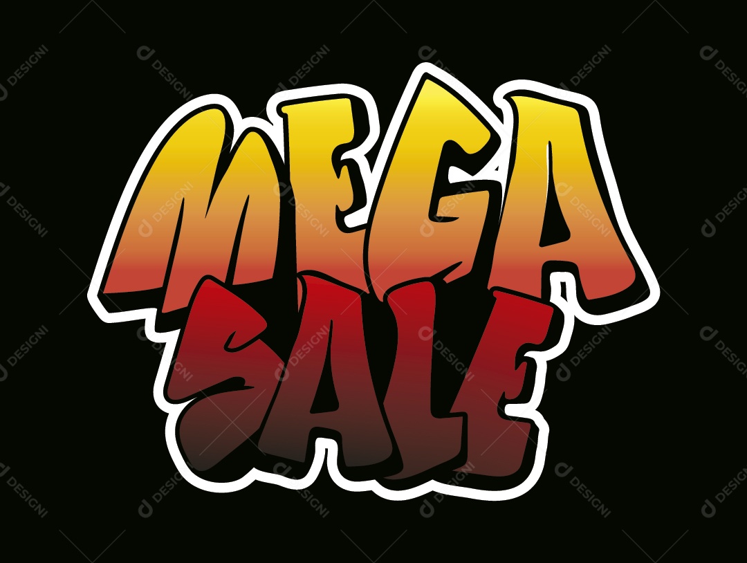 Mega Oferta Texto Vetor EPS