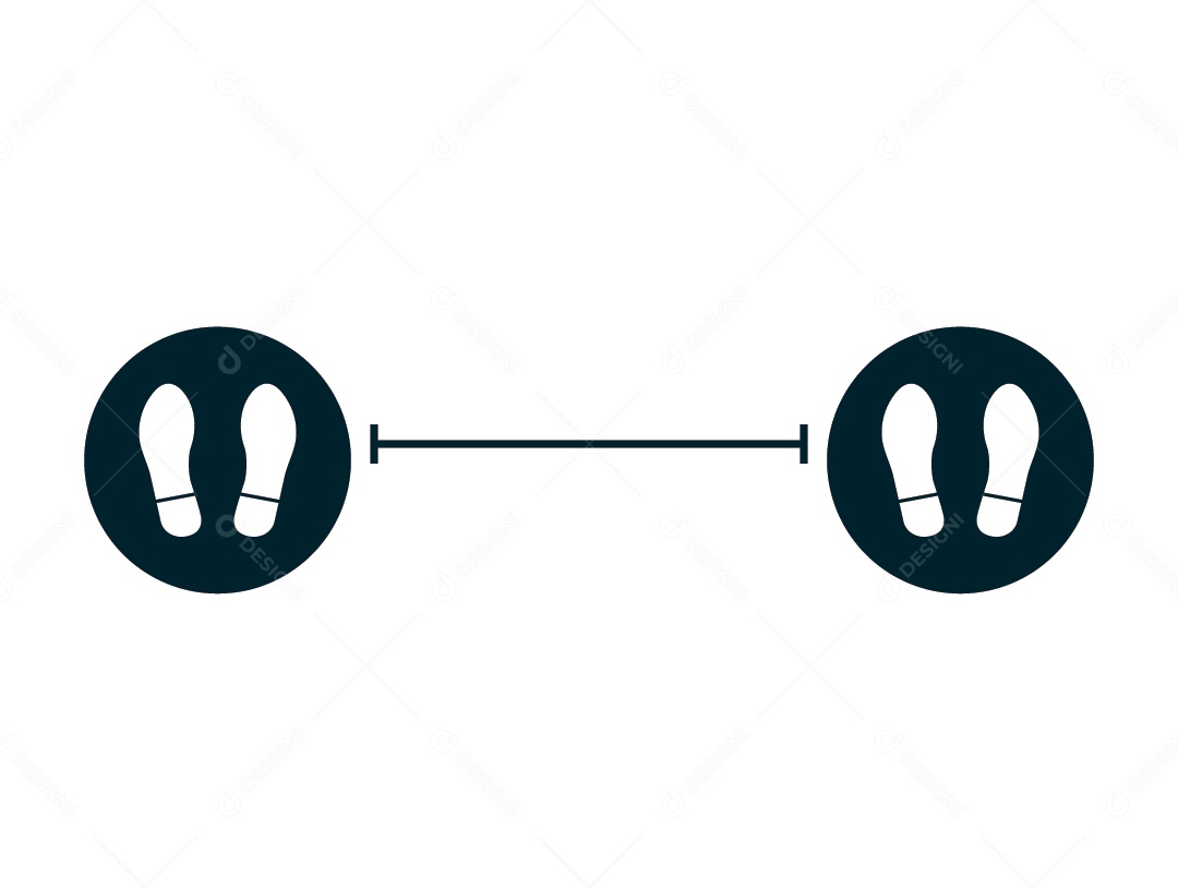 Ícone de Distanciamento Social Vetor EPS