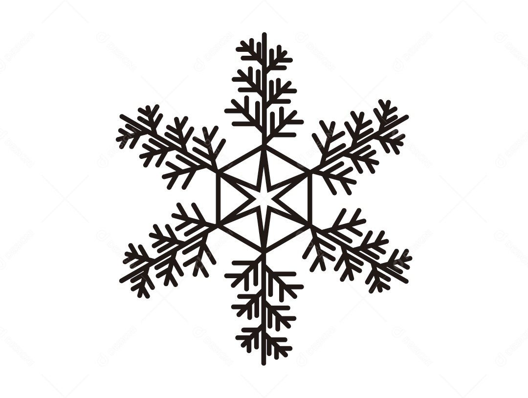 Floco de Neve Desenho Vetor EPS