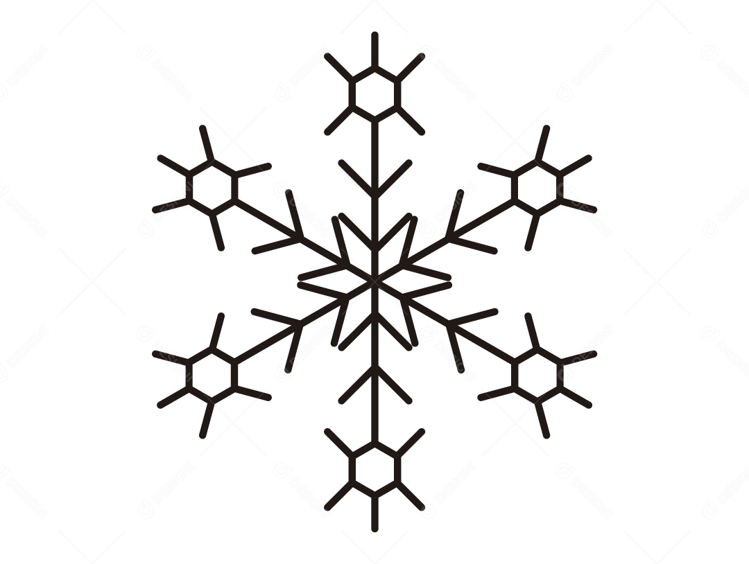 Floco de Neve Desenho Vetor EPS
