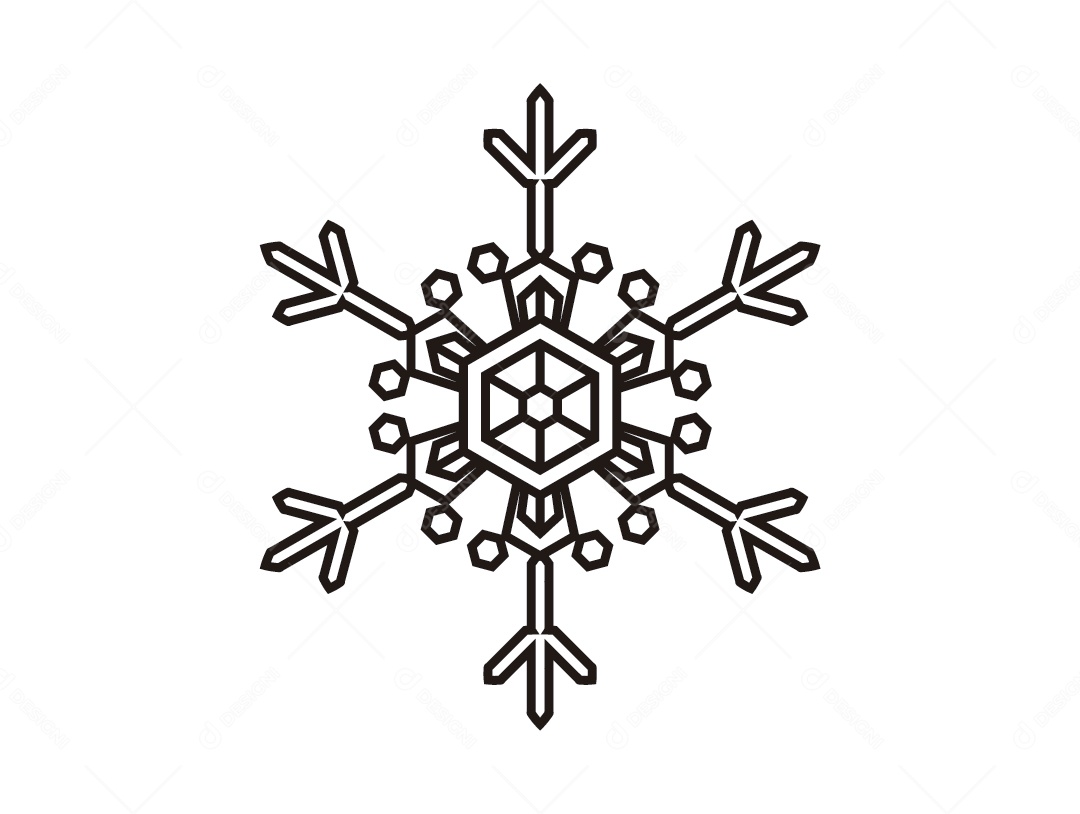 Floco de Neve Desenho Vetor EPS