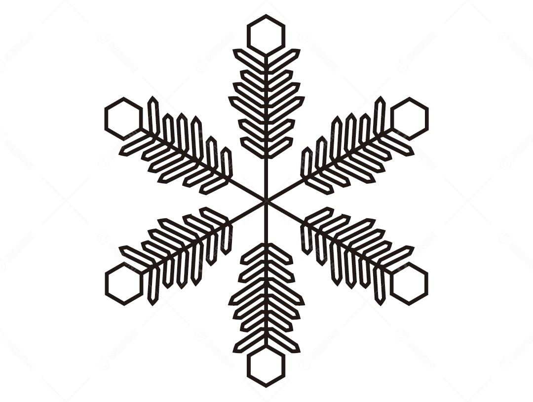 Floco de Neve Desenho Vetor EPS