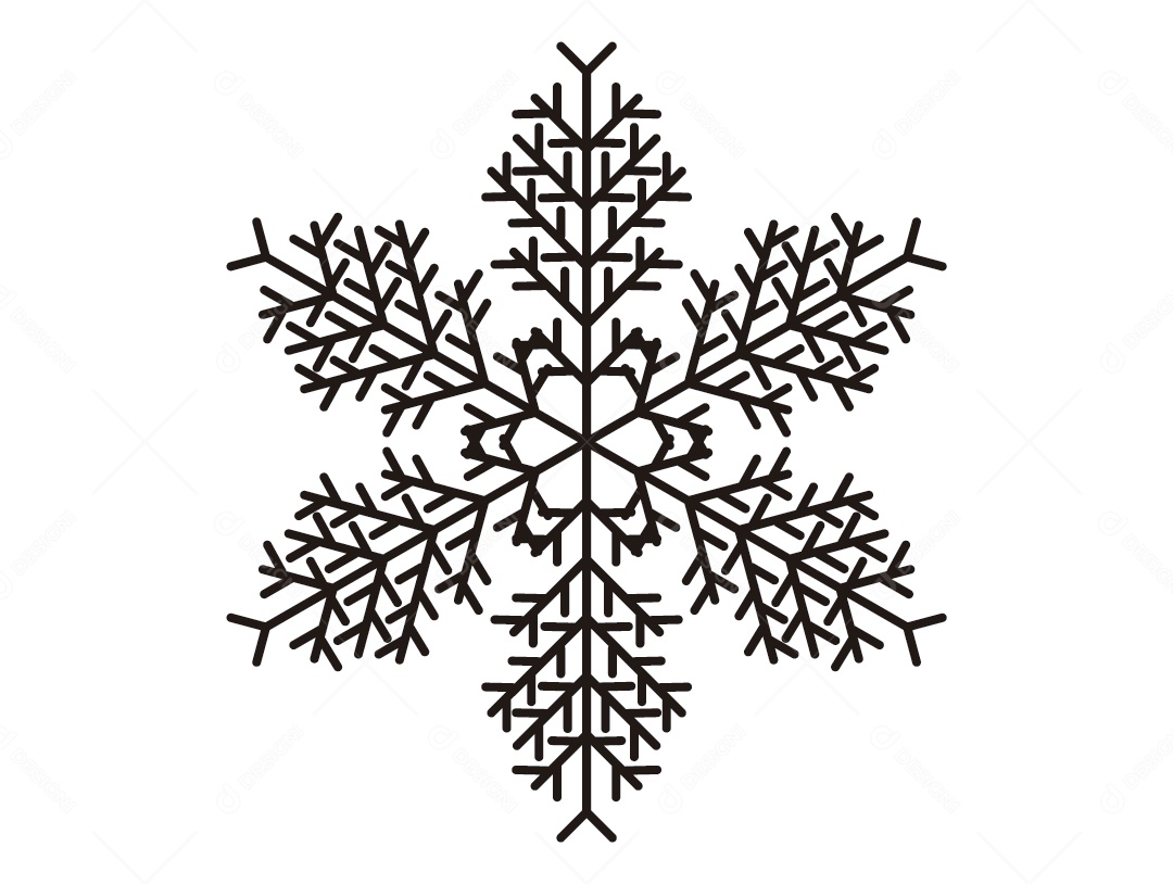 Floco de Neve Desenho Vetor EPS