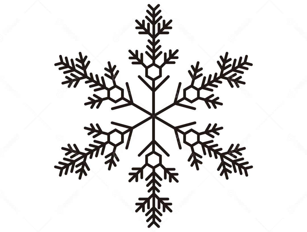 Floco de Neve Desenho Vetor EPS