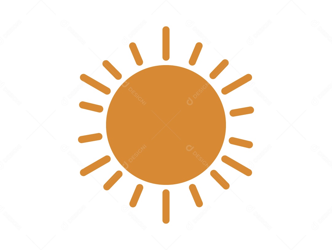 Sol Ícone Ilustração Vetor EPS