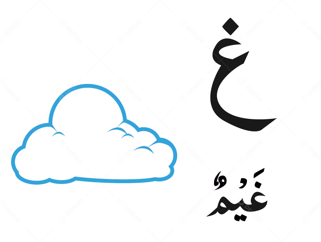 Nuvem Escrito em Árabe Vetor EPS