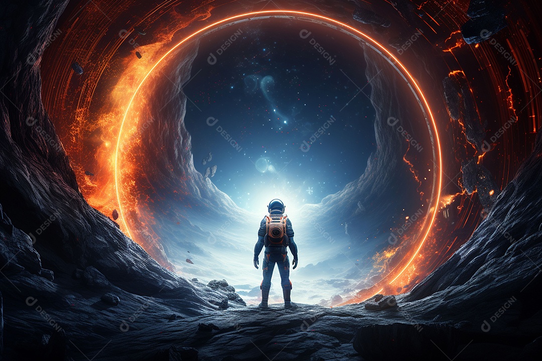 Astronauta no espaço sideral