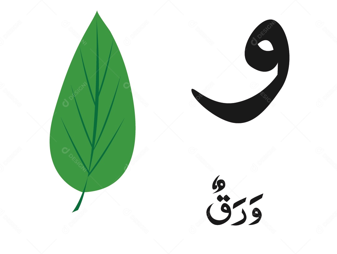 Folha Escrito em Árabe Vetor EPS