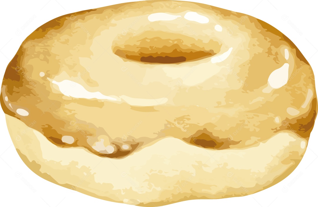 Rosquinha Ilustração em Aquarela Vetor EPS