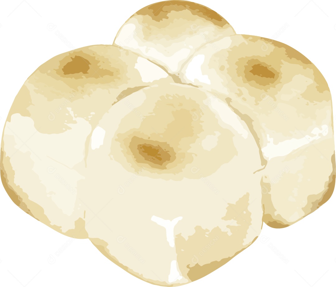 Pão Ilustração em Aquarela Vetor EPS