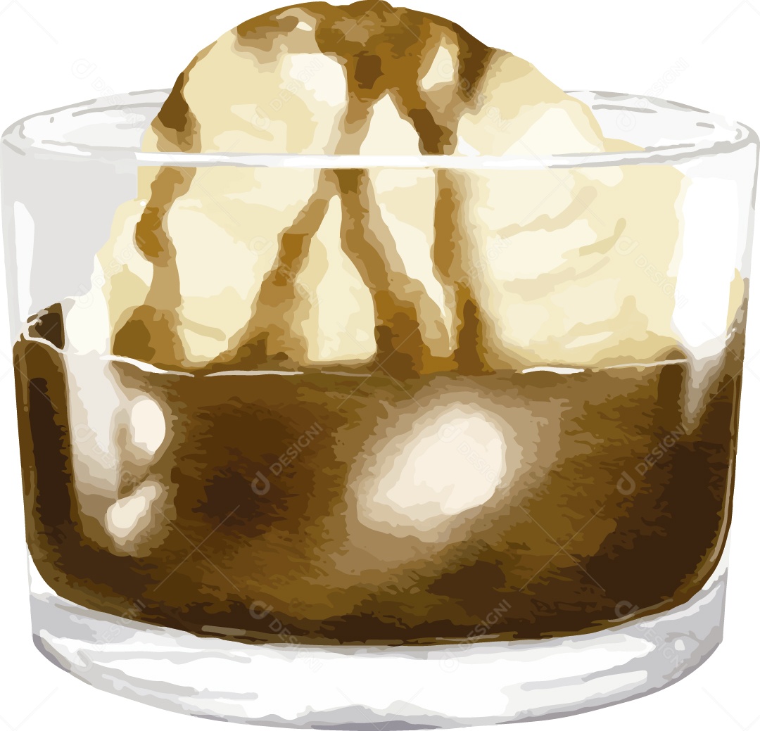 Ilustração de Bebida em Aquarela Vetor EPS