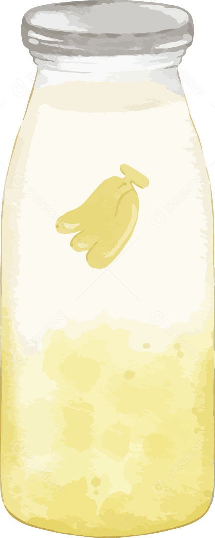 Ilustração de Bebida em Aquarela Vetor EPS