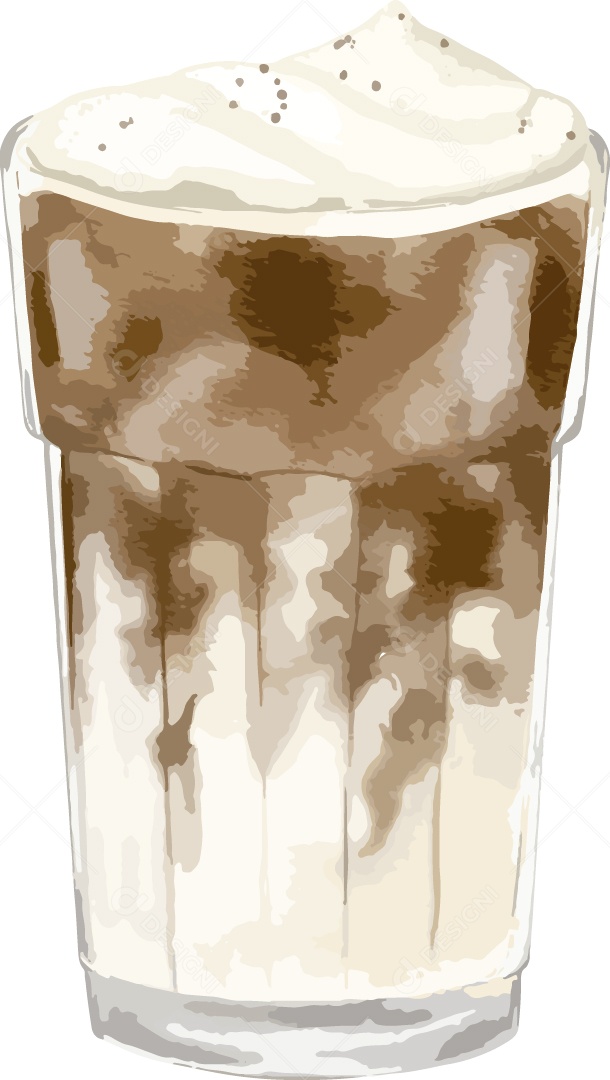 Ilustração de Bebida em Aquarela Vetor EPS