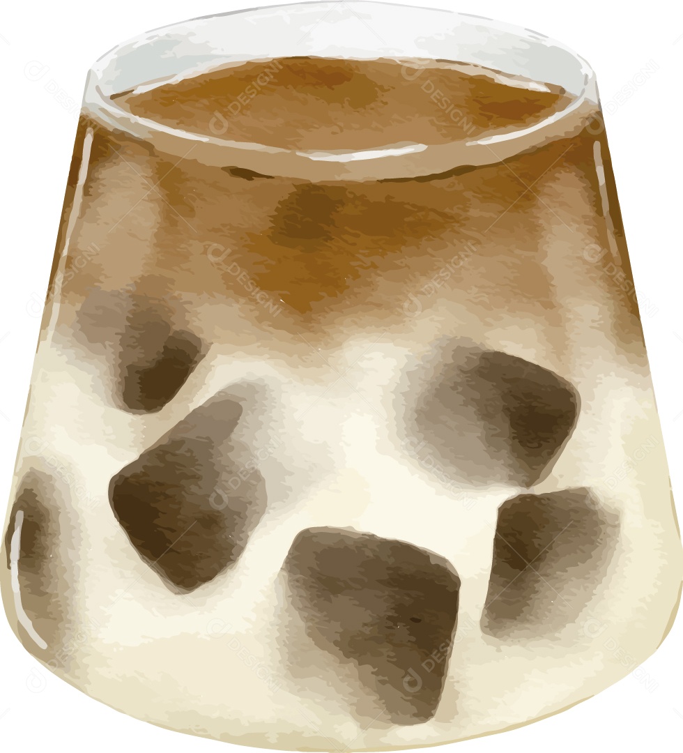 Ilustração de Bebida em Aquarela Vetor EPS