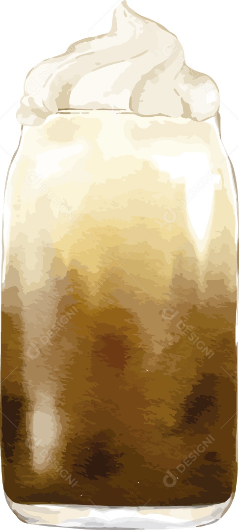 Ilustração de Bebida em Aquarela Vetor EPS