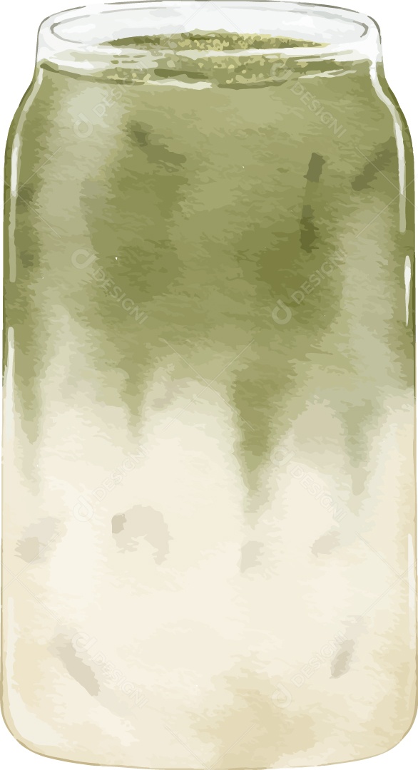 Ilustração de Bebida em Aquarela Vetor EPS