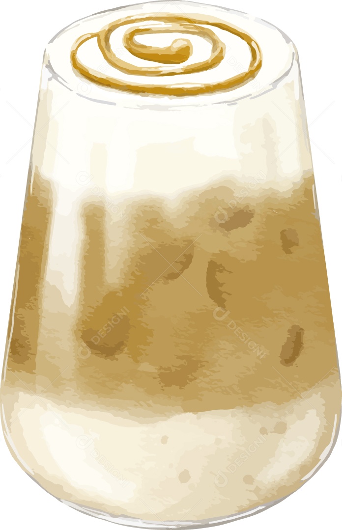 Ilustração de Bebida em Aquarela Vetor EPS