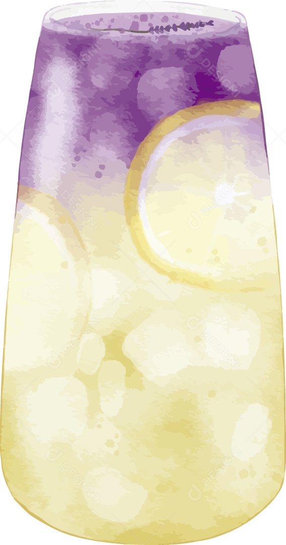 Ilustração de Bebida em Aquarela Vetor EPS