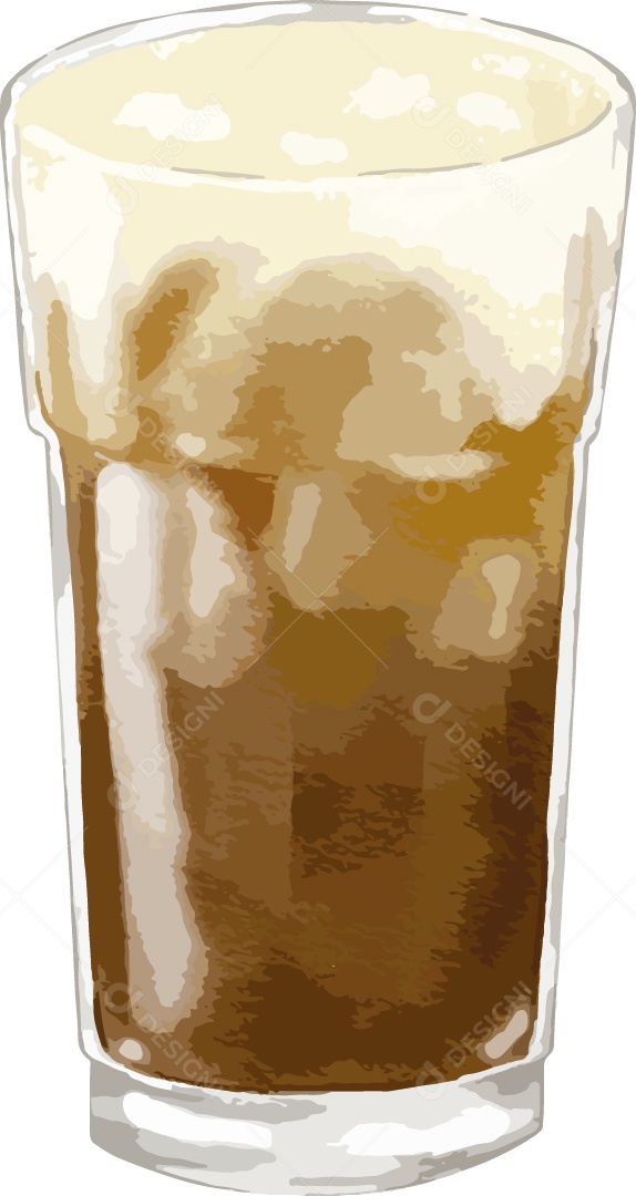 Ilustração de Bebida em Aquarela Vetor EPS