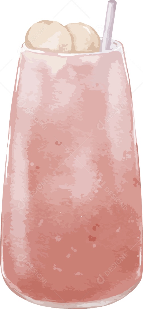 Ilustração de Bebida em Aquarela Vetor EPS