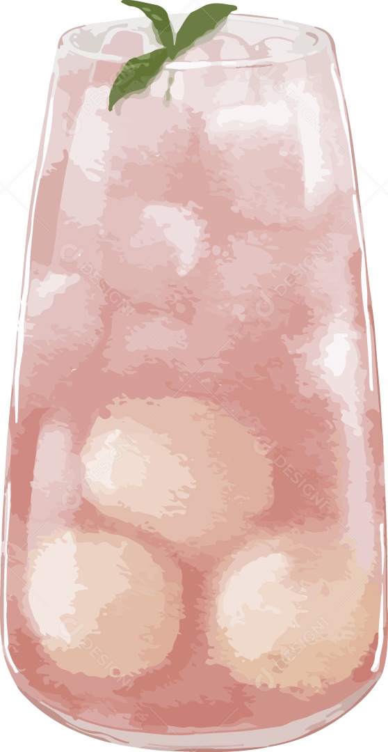 Ilustração de Bebida em Aquarela Vetor EPS