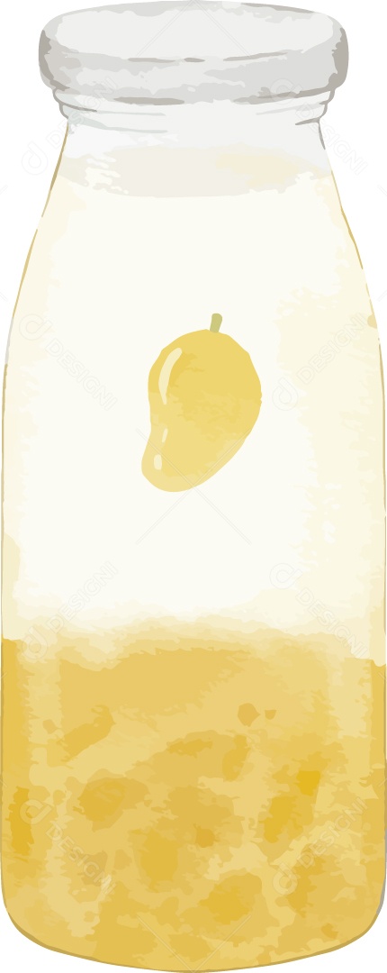 Ilustração de Bebida em Aquarela Vetor EPS