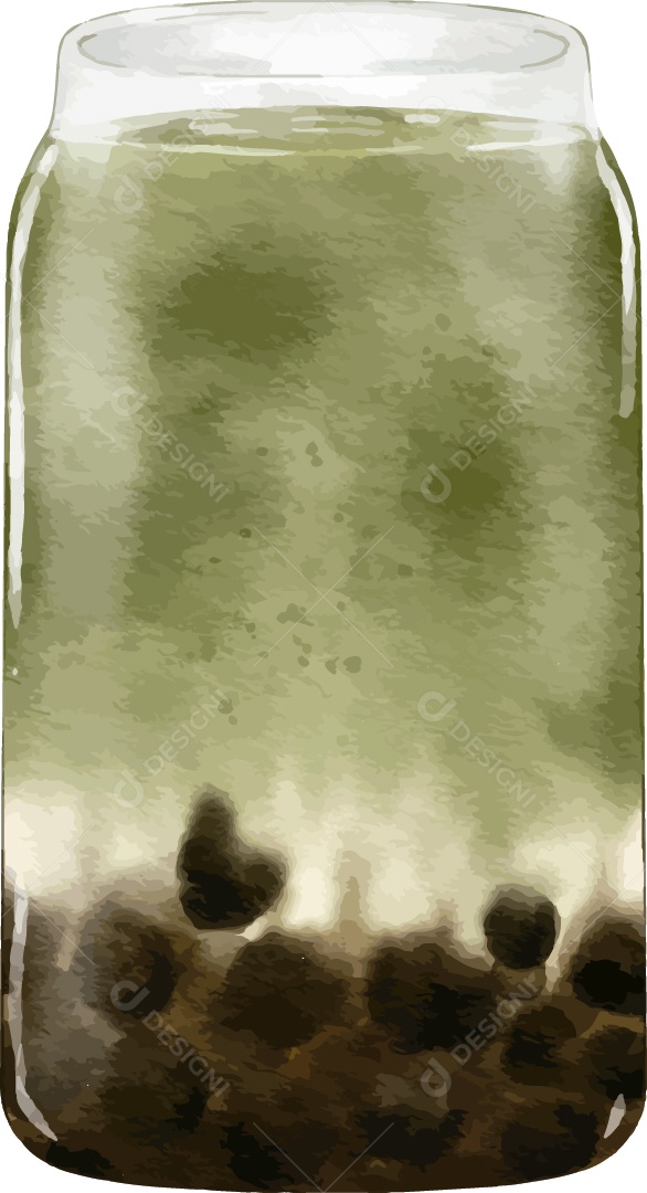 Ilustração de Bebida em Aquarela Vetor EPS