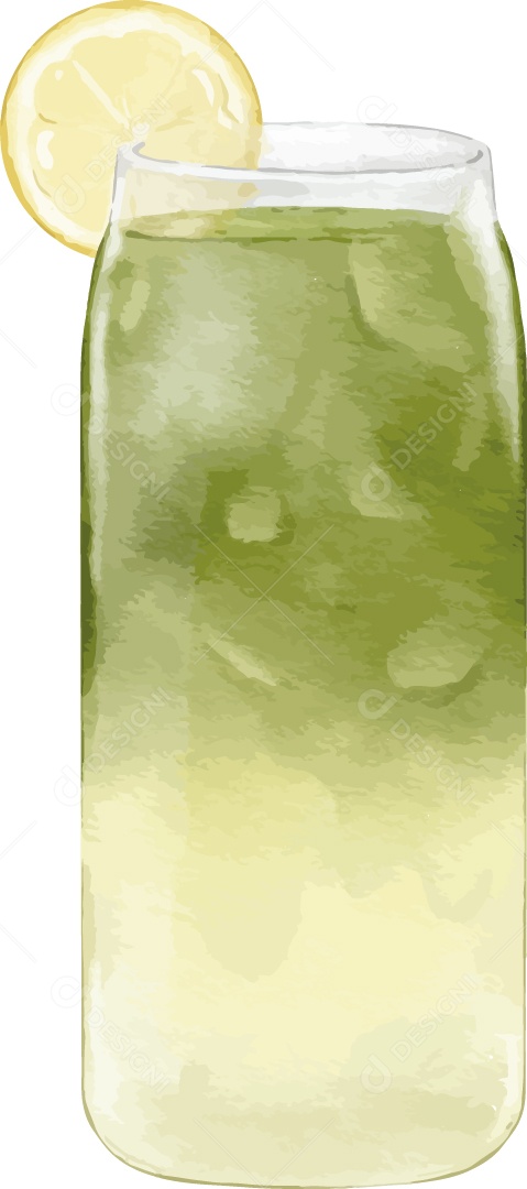 Ilustração de Bebida em Aquarela Vetor EPS