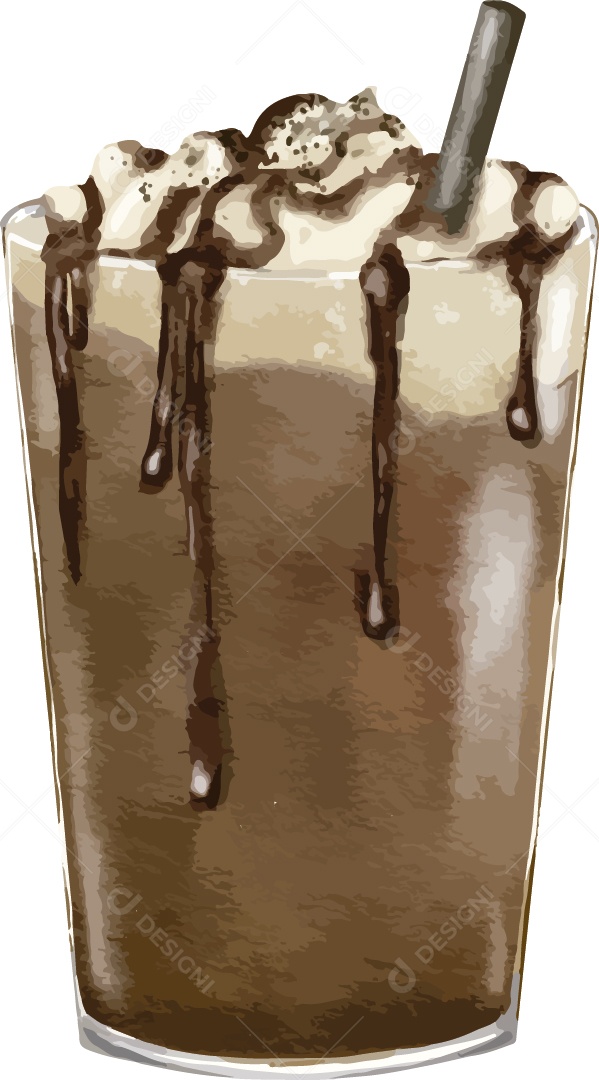 Milkshake Ilustração Vetor EPS