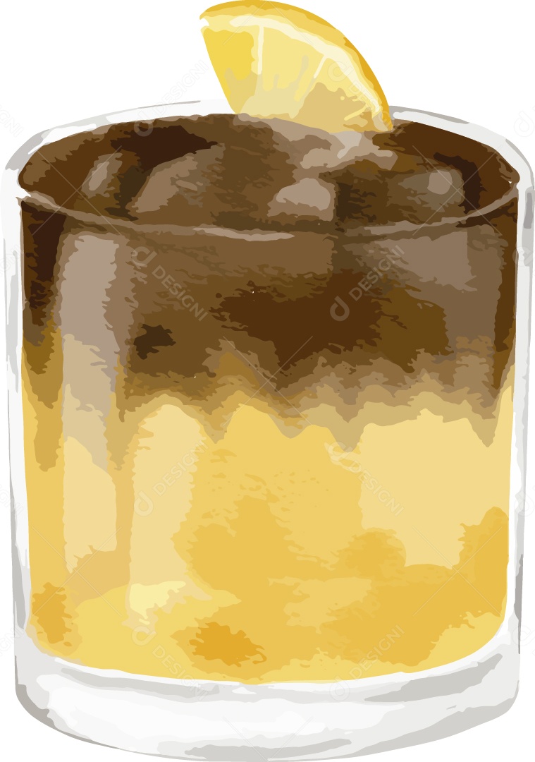 Ilustração de Bebida em Aquarela Vetor EPS