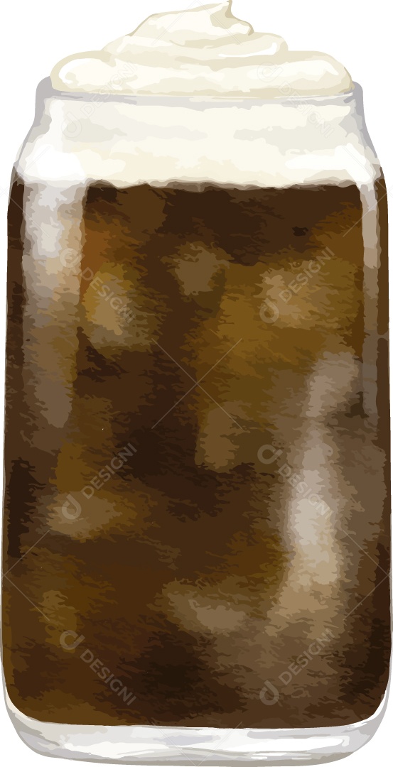 Ilustração de Bebida em Aquarela Vetor EPS