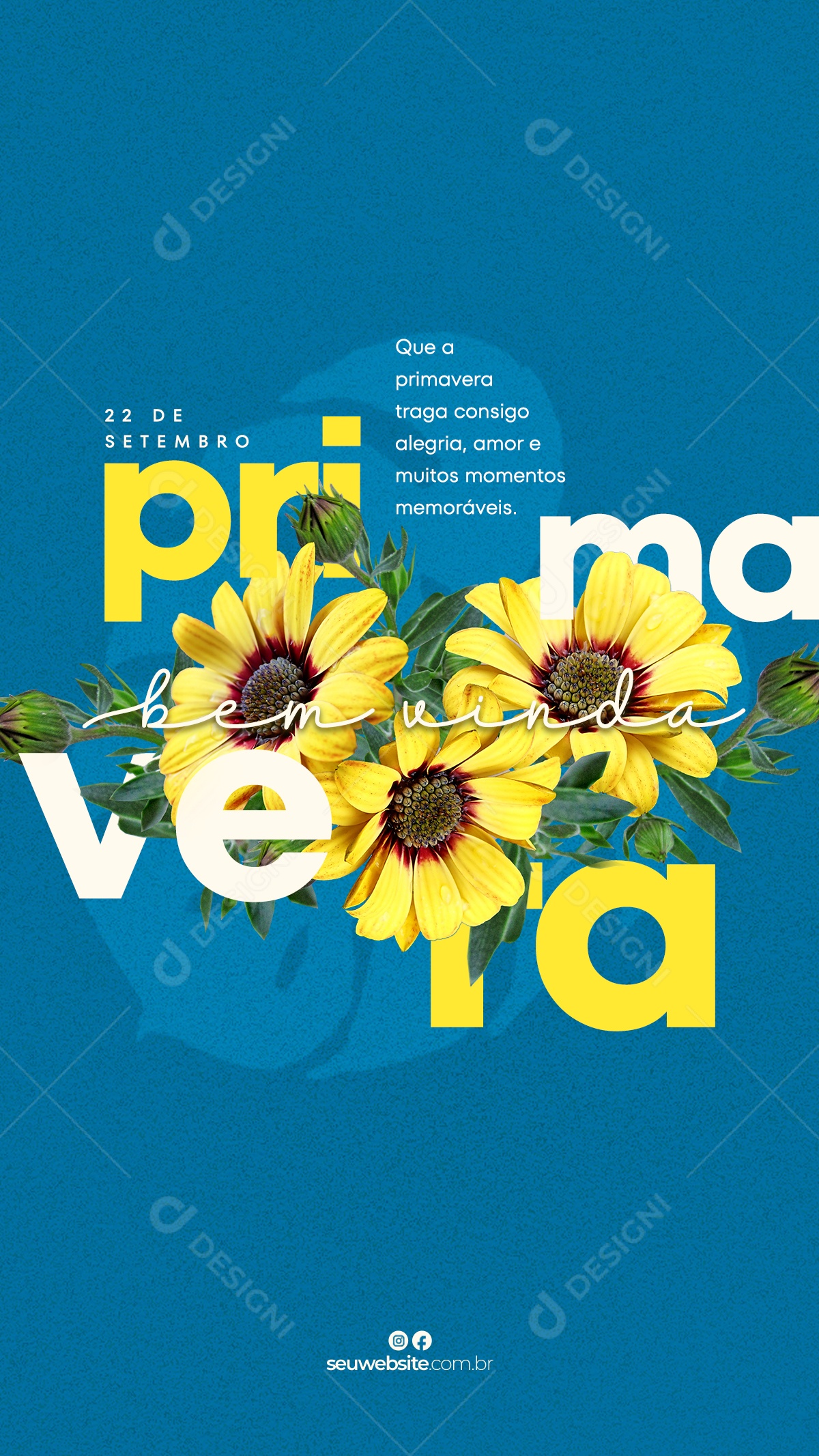 Story Momentos Memoráveis Bem Vinda Primavera Social Media PSD Editável