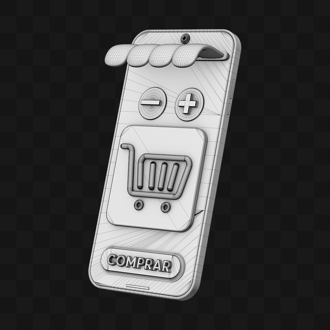 Celular Compra Online - Modelo 3D