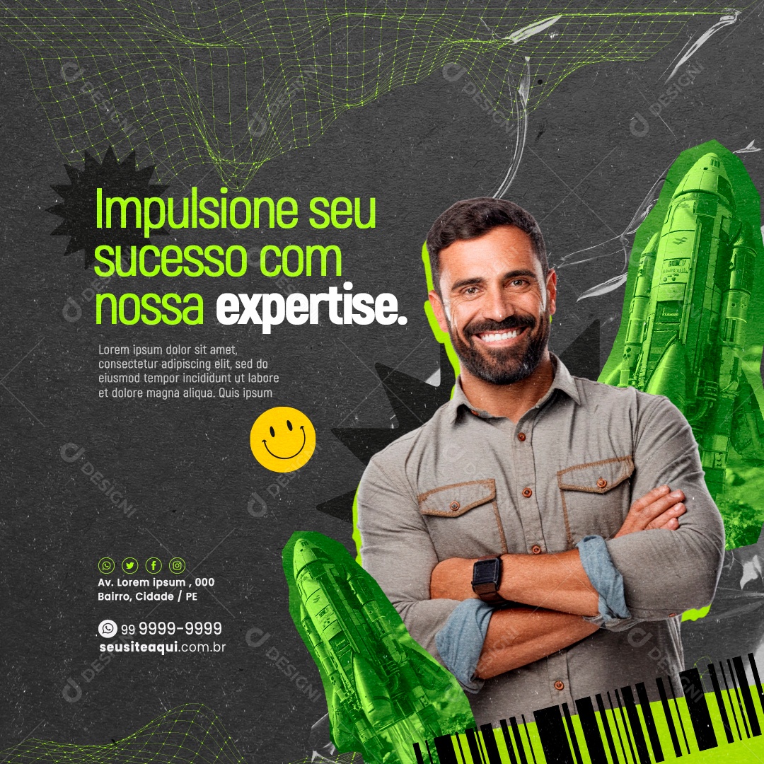 Marketing Digital Impulsione seu Sucesso com Nossa Expertise Social Media PSD Editável